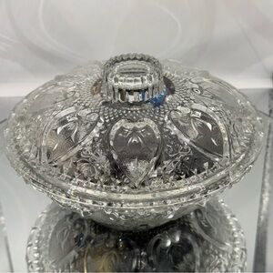 Black & White Jewelry in Vintage Glass Covered Candy Dish